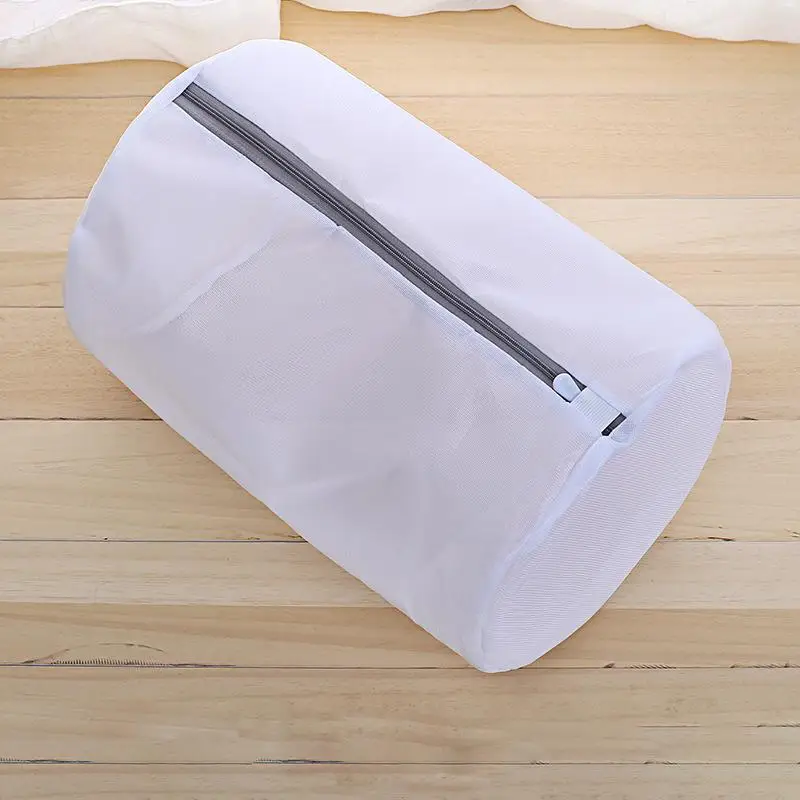 Gray Mesh Laundry Bag Washing Machines Clothes Coarse Net Laundry Basket Zipper Bags Underwear Bra Washing Lingerie Protecting 4