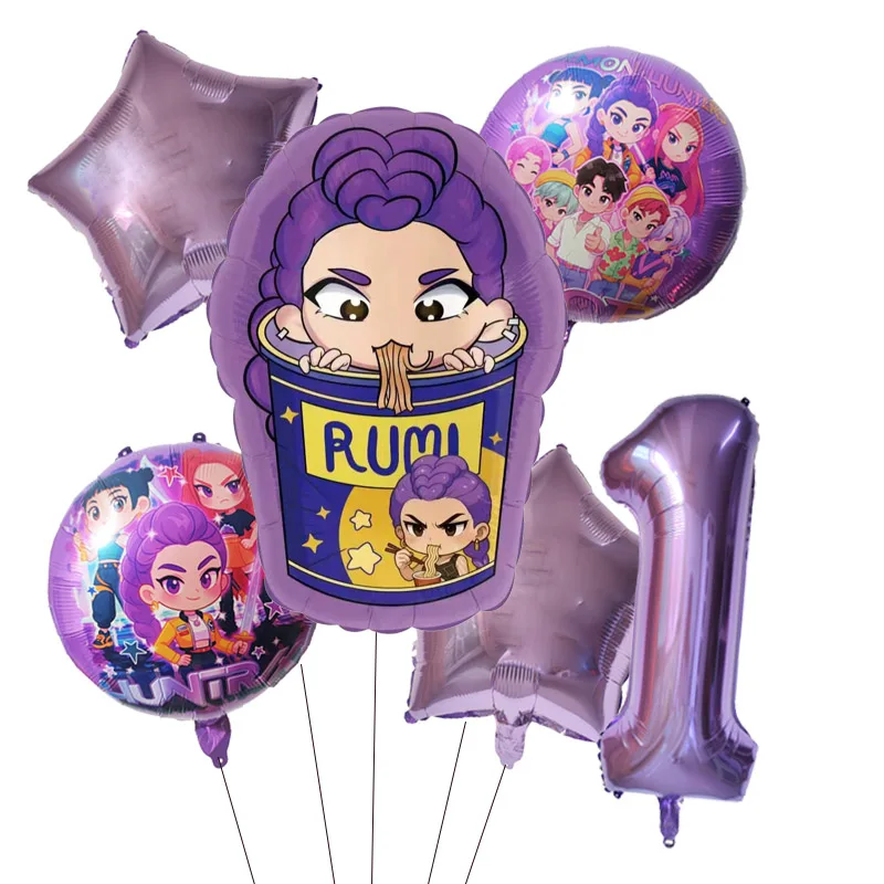 Ballons Anniversaire Demon Hunters 6 Pcs