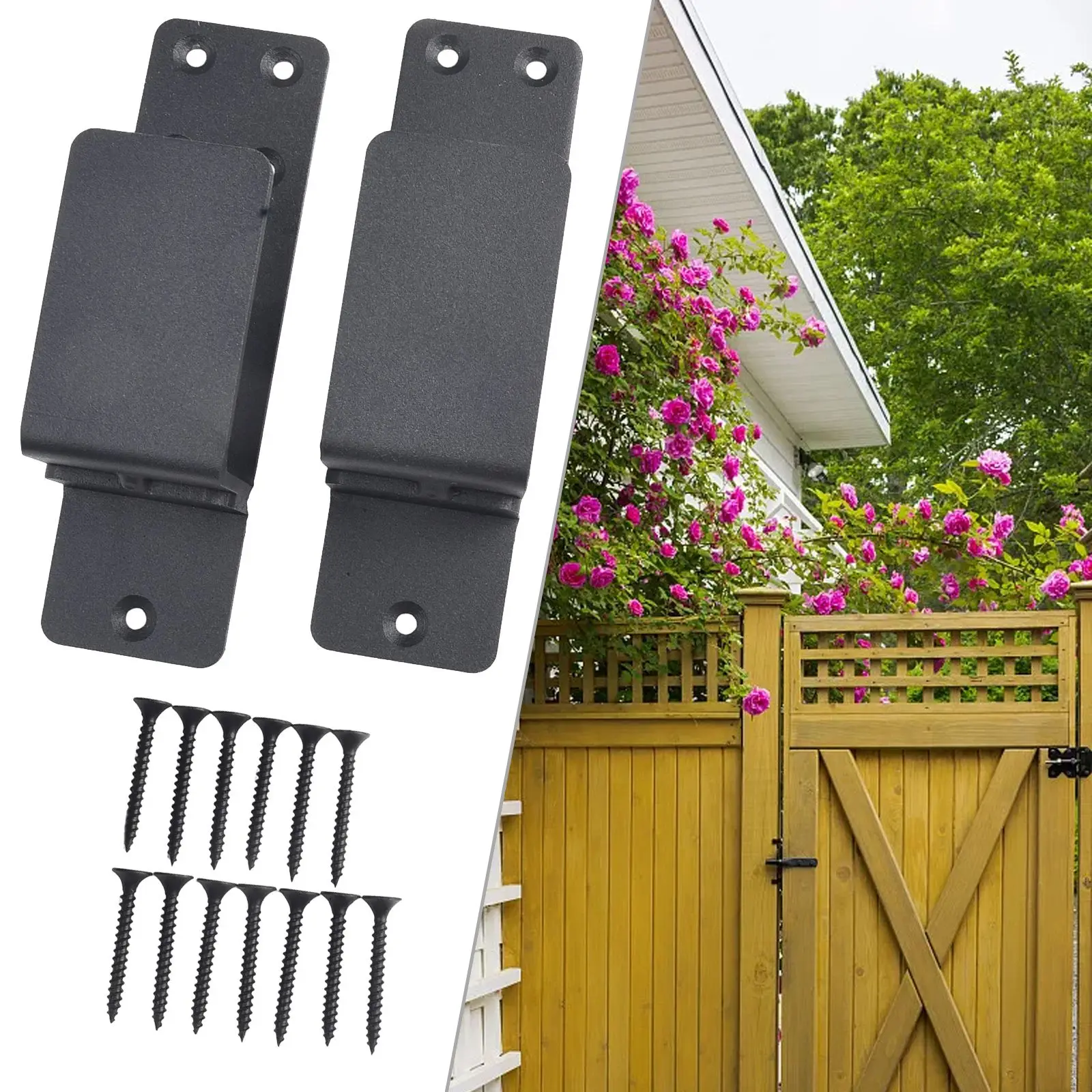 Door Barricade Brackets Alloy Steel Upgrade Door Barricade Security Bar U-Shaped Design For 2x4 LUMBER Home Hardware