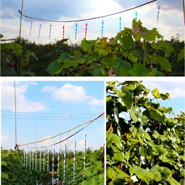 Fényvisszaverő Madár Elrettentő Bot Függő Taszító Szél Harangok Vízálló Madártaszító Csavar Műanyag Kerti Dekorációhoz - Image 5