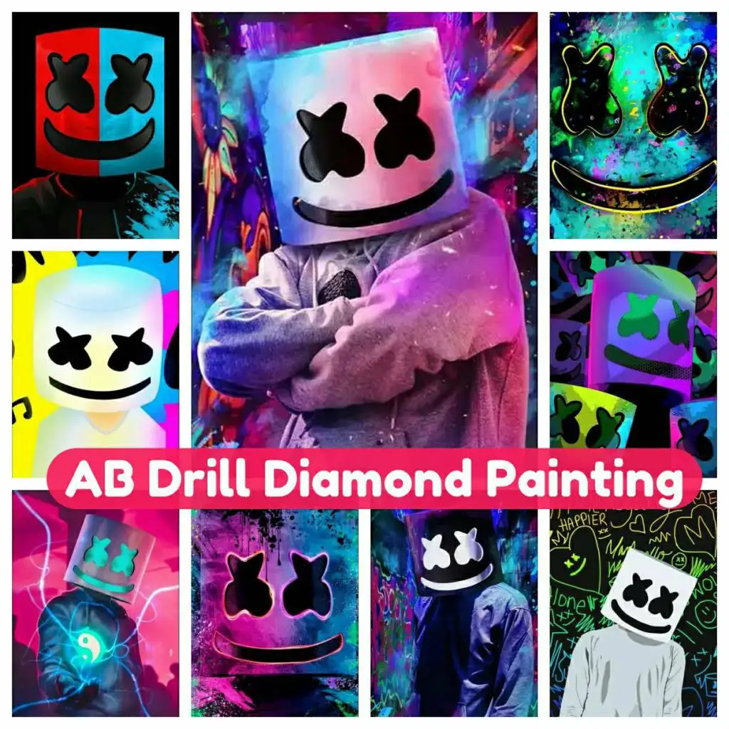 

Marshmello Dj Kit Art Mosaic AB Diamond Painting DIY Cross Stitch Kit Handmade Cross Stitch Home Decor Gift for Kids New 2024