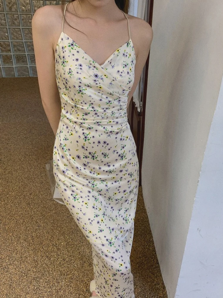 Dress Senior Elegant Jacquard Sleeveless Backless Dresses