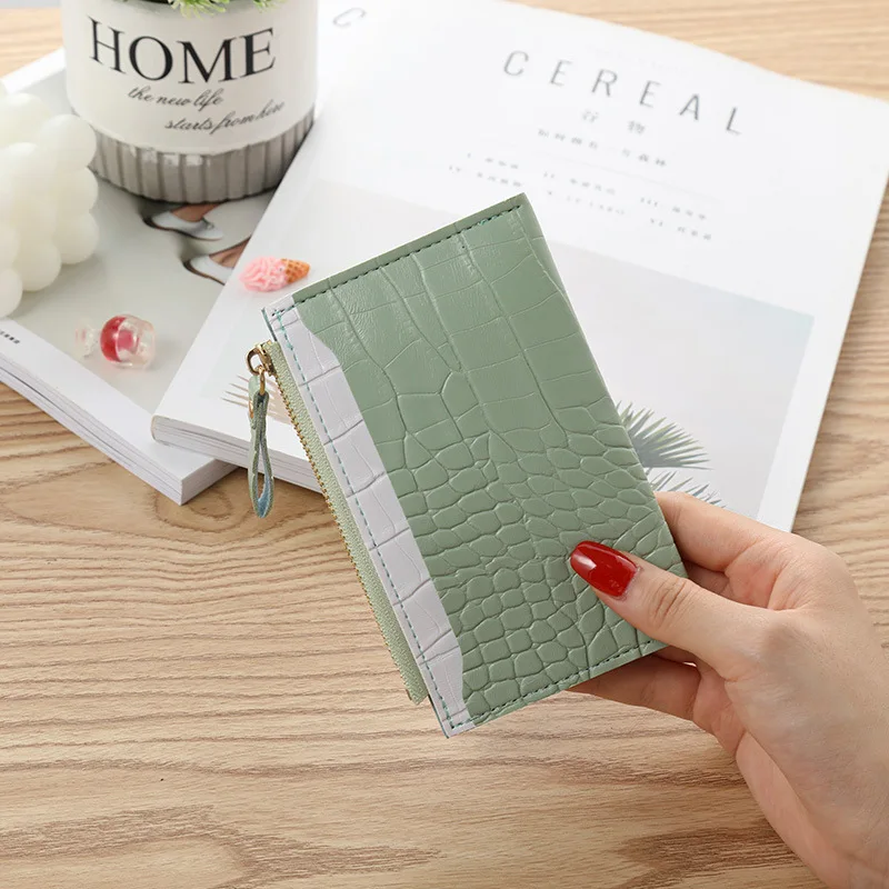 Women's Card Wallet New Design Multi-Card Slots Small Fresh Cute Student Mini Wallet Female Fashion Clutch Purse with Zipper