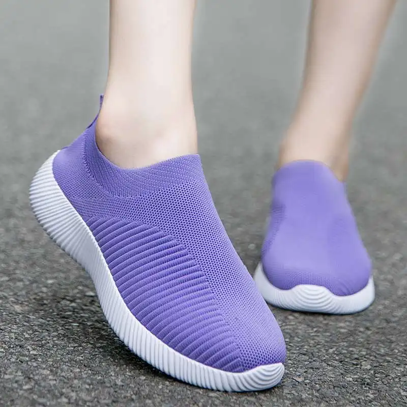 

Women's Summer Sports Shoes Comfortable Woman Shoe Knitting Sock Sneakers Loafers Flats Walking Chaussures De Femme Size 35-43