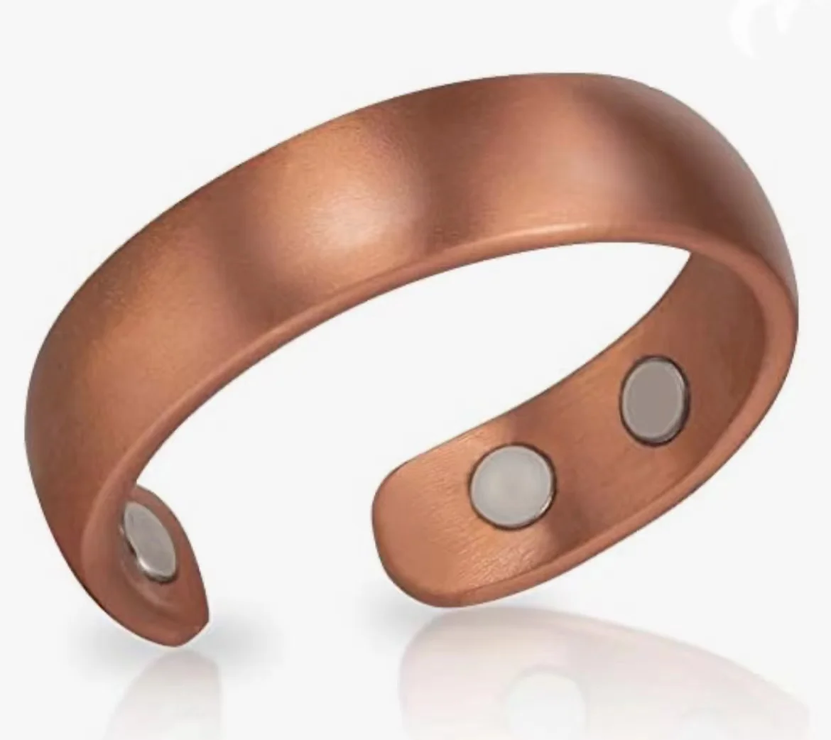 Pure Copper Magnetic Adjustable Ring - Vintage Therapeutic Anillo Magnetico Gift