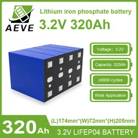 3.2V Lifepo4 Battery 320AH 8000 Cycles Brand New Rechargeable Batteries DIY 12V 24V 48V RV EV Boat Golf Cart Yacht Van Cell Pack 1