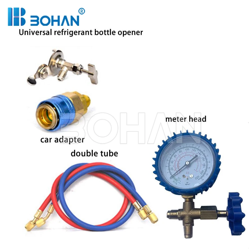 Kit Di Strumenti Per L'Aggiunta Di Fluoruro Di Aria Condizionata Per R22 R134A R410 R600 Misuratore Di Gas Freddo Comune Per Aria Condizionata Per Aut
