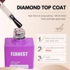 FZANEST Crystal Clear Diamond Top Coat Base Coat Long Lasting Nail Protection Kit Ultra Durable Scratch Resistant Nail Care Set 3