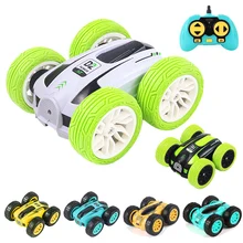 

Chlidren Toy RC Car 2.4G 4CH Stunt Drift Buggy Double-sided Remote Control Roll Mini High Speed Cars 360 Degree Flip Kids Robot