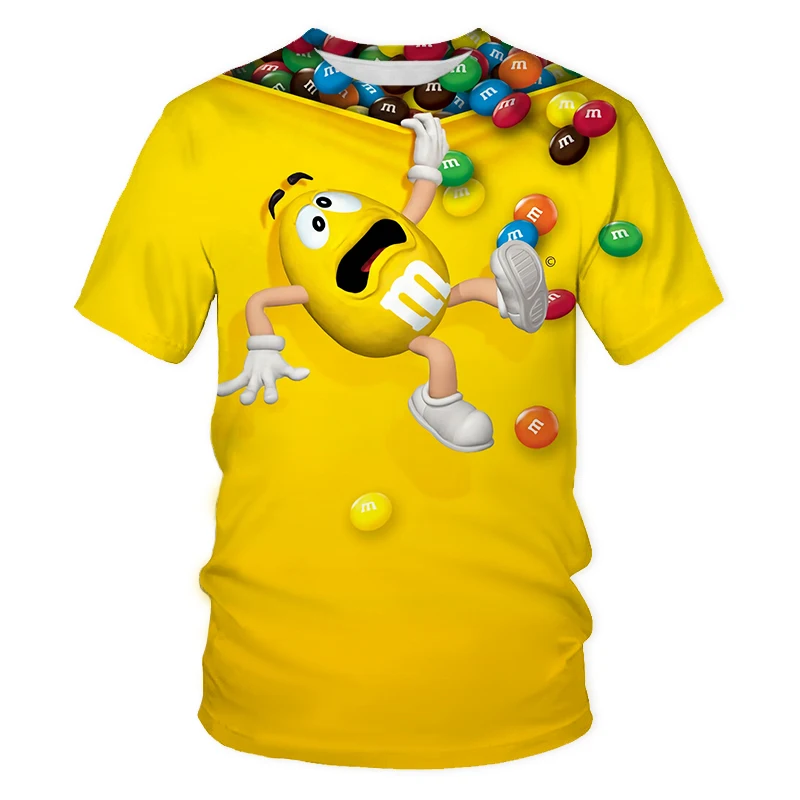 

Summer New Cartoon Cute Hip Hop Boys and Girls T-shirt 3D Printed Harajuku Street Hip Hop Fun High Quality Round Neck Short Slee