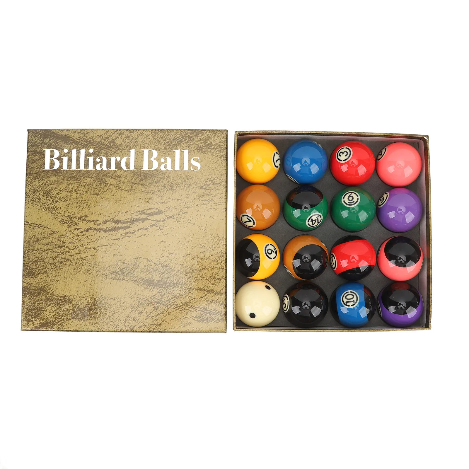 2.25inch Billiard Balls Resin High Friction Resistance Professional TV Style Pool Balls Set for Tournament Practice
