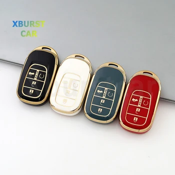 4 5 Buttons Soft TPU Car Key Case Cover Auto Shell Fob Holder For Honda Civic Accord HR-V CR-V CRV 2022 2023 Accessories 1