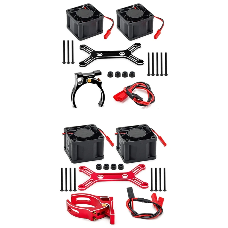 RC Car Upgrade Dual Cooling Fan 4985 1717 Motor Heat Sink Kit For 1/5 Traxxas X-Maxx 6S 8S Arrma KRATON Outcast micro motor