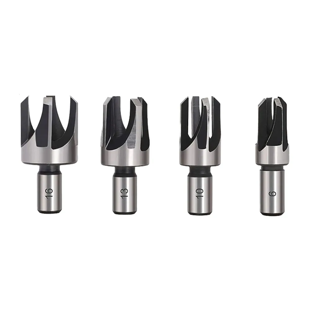 

Wood Plug Cutter Drill Bit Set Straight Hole Saw Opener Router Boring Tool Deep Cork 55555Hex Shank Carpentry Woodworking