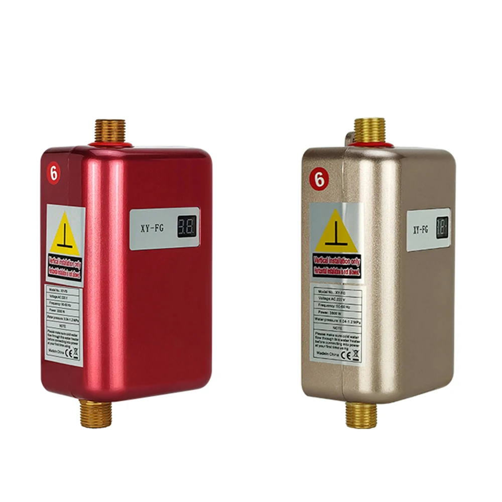 3800W Instant Water Heater Electric Hot Shower Mini Tankless Flow Fast  Heating Stainless Steel Water Heater Kitchen Bathroom - AliExpress