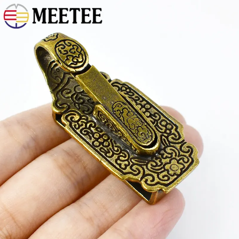 1/2Pcs Solid Brass Wallet Belt Key Ring Hooks Car KeyChain Buckles KeyRing  Waist Chain Snap Clasp DIY Leather Craft BF127