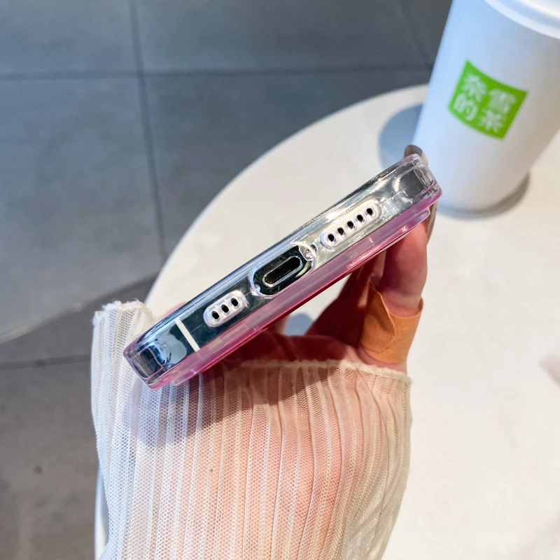 Candy Clear Slot Card Wallet Holder Case with Neon Soft Silicone and Camera Protection