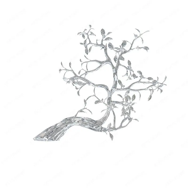 

Transparent Resin Crystal-like Outdoor Sculpture Hotel Ornaments Welcome Pine Decorations