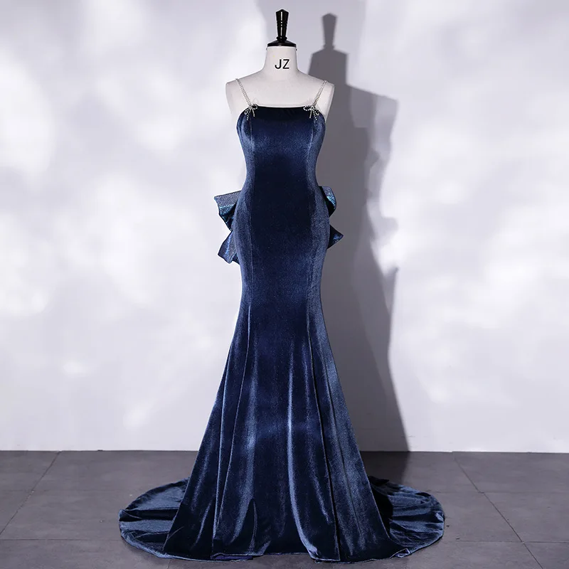 

Harajpee Adult Fish Tail Dresses Light Mature Style Celebrity Sexy Dress Bride Annual Meeting Strap Banquet Evening Vestido