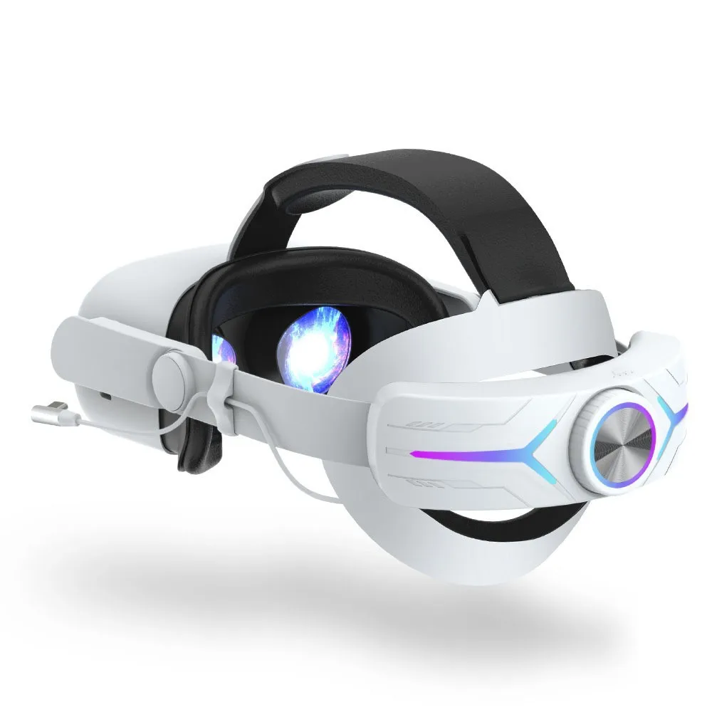 VRヘッドセット コントローラー及び バッテリーポートカスタム付き エリートヘッドストラップ充電ヘッドセット、VR RGBアクセサリー
