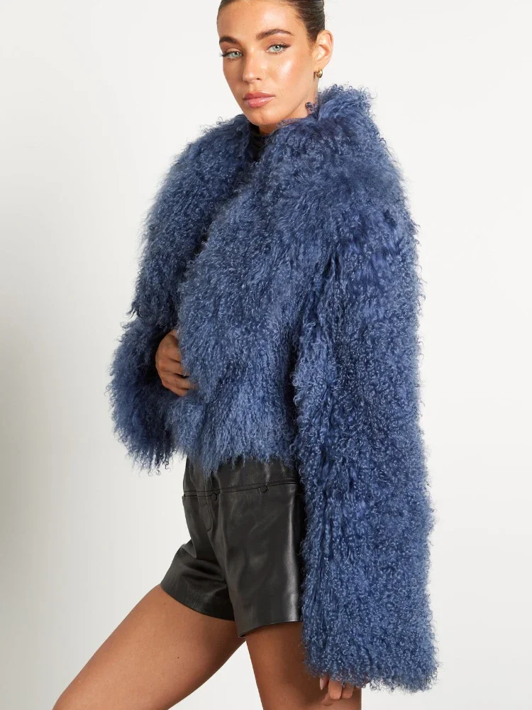 プロフ必読 ルミニョン tweed fur snow jacket ルミニョン tweed fur snow jacket&pocket fur