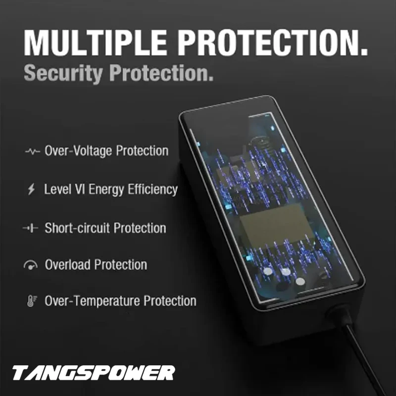 54.6V 4A Lithium Battery Charger – Fast Charging for 13S 48V Kugoo C1 G2 M4 Li-ion Battery Pack with Cooling Fan. 4