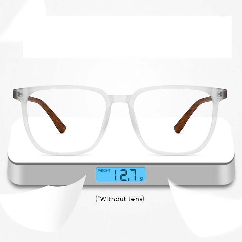 Wood Pattern Retro Anti Blue Light Glasses for Men Optical TR90 Male Square Glasses Frame Women Clear Lens Gift Frames F75233 3