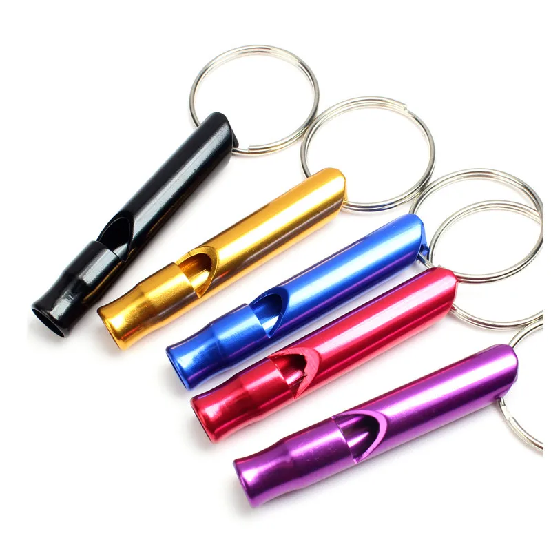 100pcs/Lot Aluminum Anodic Oxidation Treatment Lifesaving Whistle Everyone Individually Packed