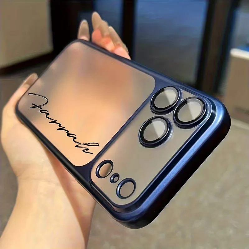 Personalized Customized Signature Name Transparent Frosted Hard PC Phone Case thumbnail 4