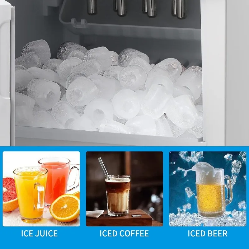Antarctic Star 2-in-1 Water Cooler Dispenser with Built-in Ice Maker, Freestanding Hot Cold Top Loading Water Dispenser 5