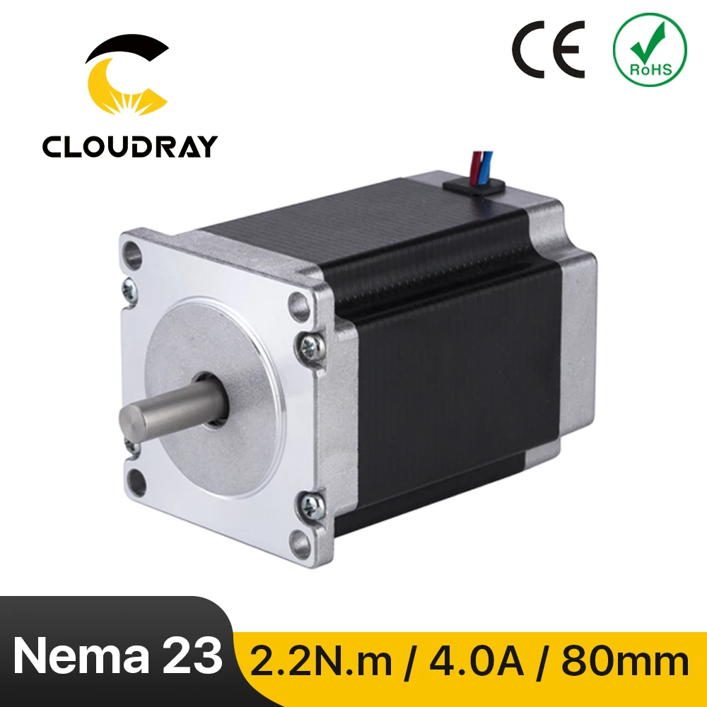 3D 프린터용 Nema 23 스텝퍼 모터 드라이버, CNC 레이저 그라인드 폼 플라즈마 커팅용 4-리드 케이블, 2 상 220Ncm 4A 스텝퍼 모터, 57mm