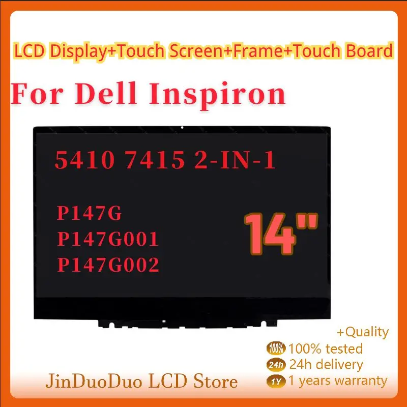 Originale 14 "Per Dell Inspiron 5410 7415 2-In-1 P147G P147G001 P147G002 Display Lcd Touch Screen Assembly Fhd 30Pin 40Pin
