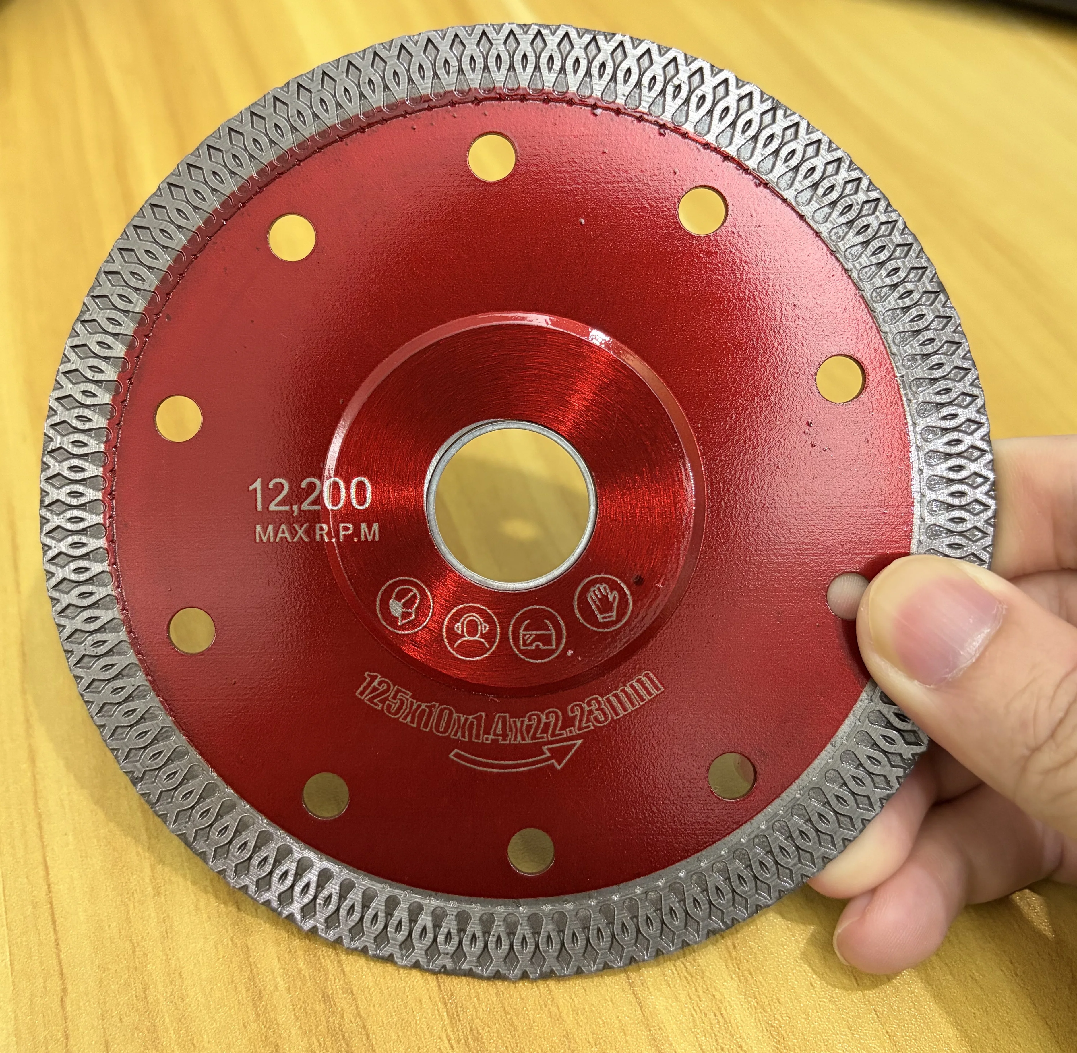 Diamond Blade - Mesh Tile Saw Blade, Green Glass Cutting Disc, Segmented Concrete Cutting Saw Blade, 125/115mm