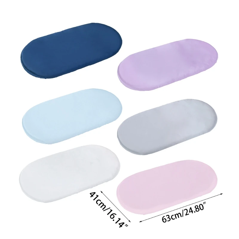 Removable Crib Fitted Sheet Infant Changing Pad Cover Solid Color Bed Protectors