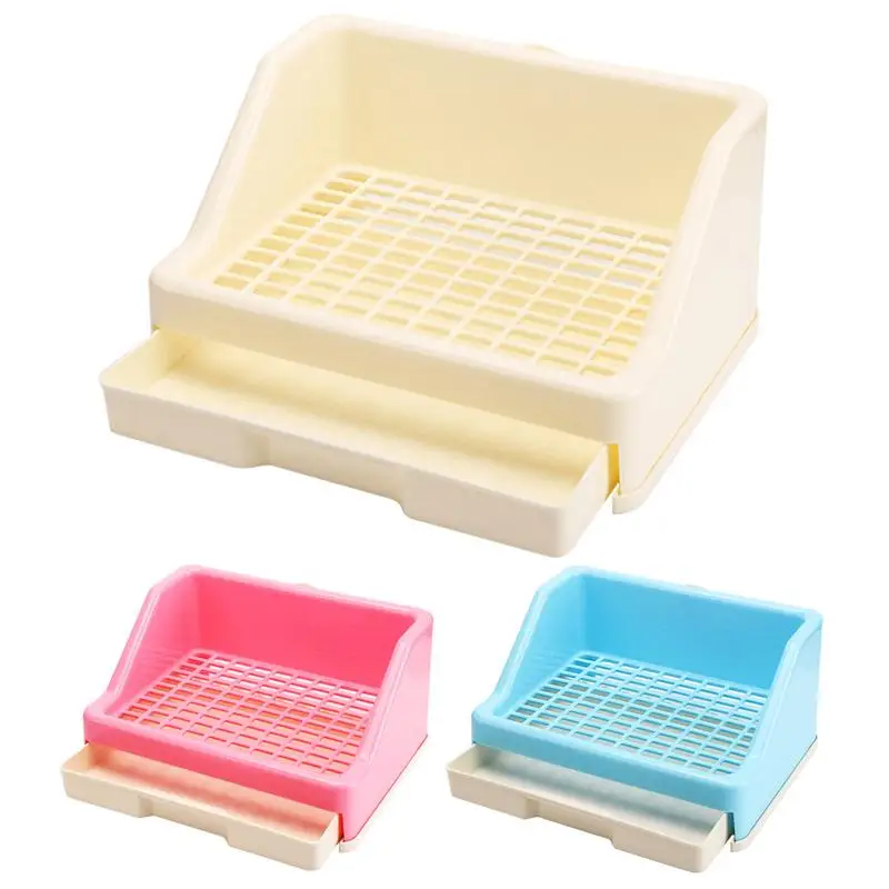 

Туалет с кроликом квадратной формы, туалет, небольшой горшок для животных, тренажер, сковорода с сеткой, поднос для туалета, товары для домашних животных