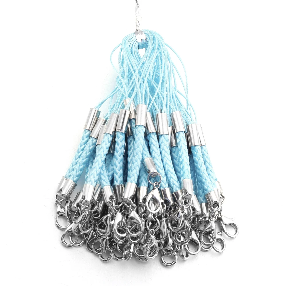 10 stücke Lanyard Strap Schnur Geflochtene Schlüsselbund Seil Mit Karabinerverschluss Für Schmuck Machen DIY Schlüssel Telefon Kette Anhänger Schlüsselring finden – Detail 7