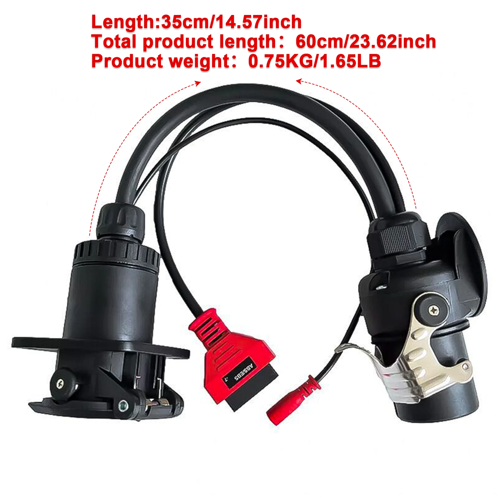 Truck EBS ISO 7638 OBD2 Trailer Diagnostic Adapter Cable for Bosch ,for Autel, for Autocom and Many Other Truck Vehicles 3