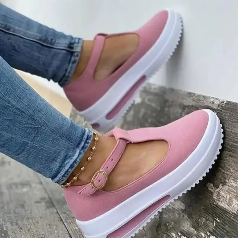 Summer Women Shoes Thick Bottom Platform Flat Shoes Ladies Wedges Sandals Buckle Strap Casual Female Footwear Shake women sandals women wedges heels shoes