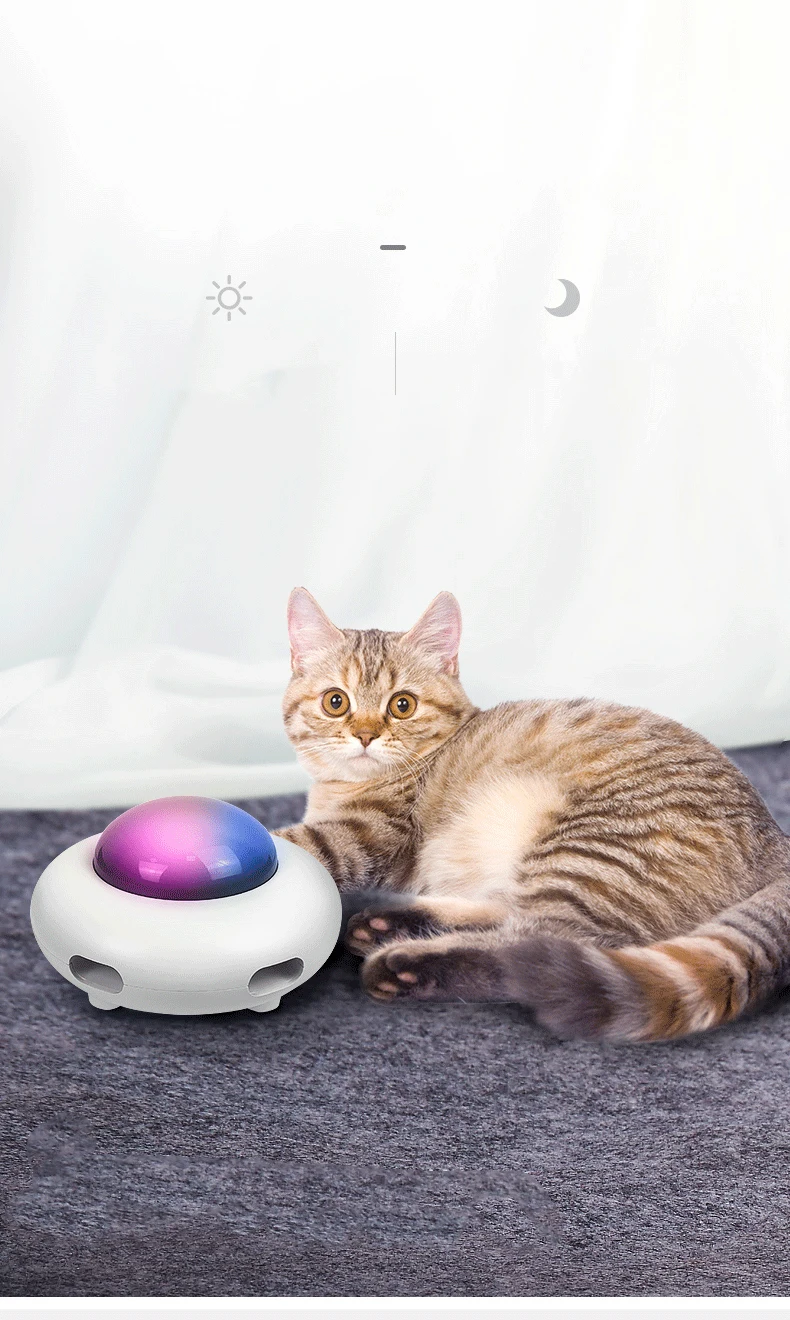 Cats Teaser automatic Toys Interactive funny cat Feather Stick Spinning Pet Turntable Catching Training intelligent toy