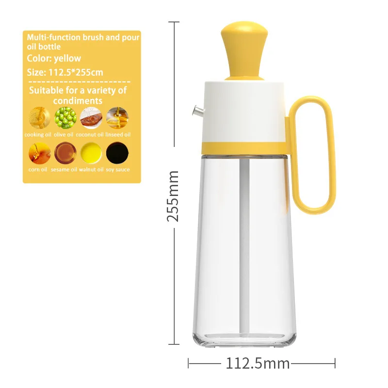 Lekoch 300 ML Oil Brush Oil Bottle Glass Bottle Baking Pastry BBQ Tool Brushes Baking