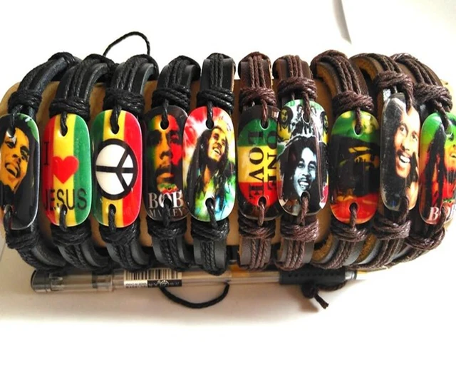 Bracelet Homme Ou Femme Reggae Fil Tressé De Couleur Rouge Et Noir