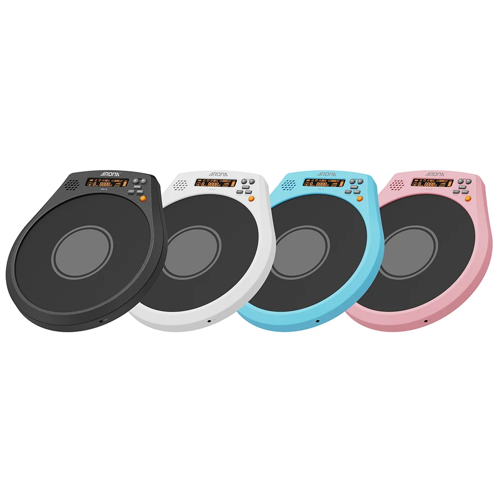 Aroma Electronic Dumb Drum Pad 8 Inch Rechargeable Multifunction Digital Electric Speed Detection Metronome Practice Drum