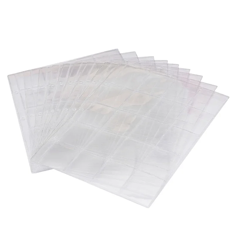 Lote De Tazos protector Album Transparent Inner Pages Can Be Stored 4cm Diamete Pogs Taps Micas For Tazos Pokemon Collector 5pcs tazos album pages