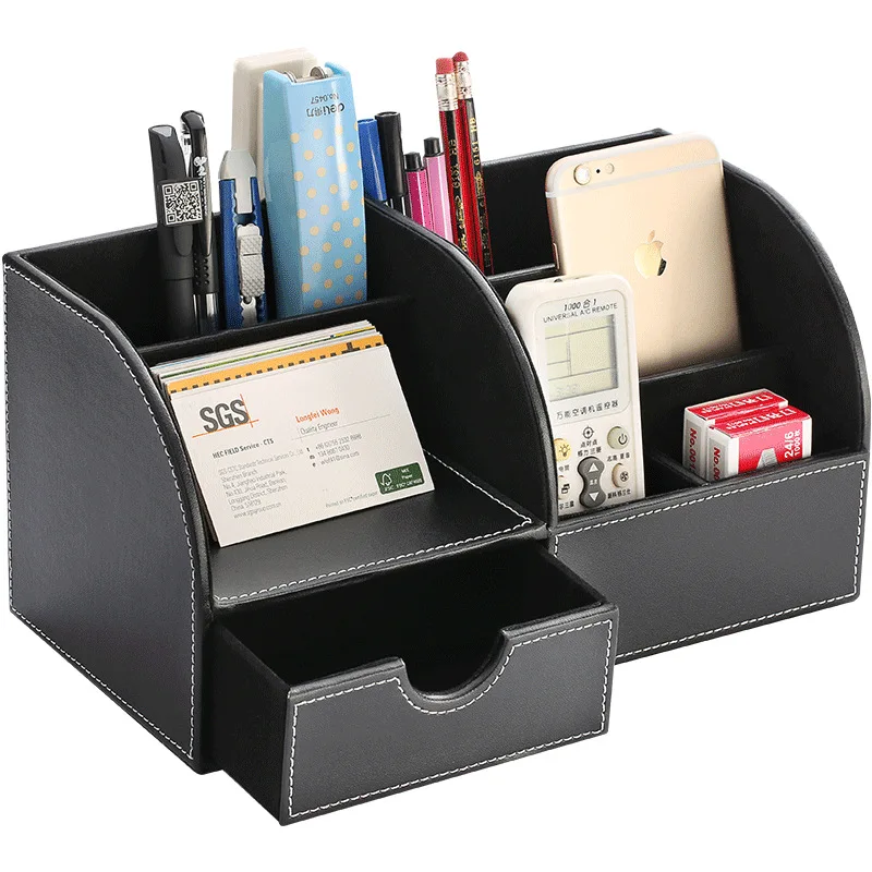 Desktop Pen Holder Stationery Holder Pencil Cosmetics Organizer for Desk Office School Storage Case Accessories 1Pc