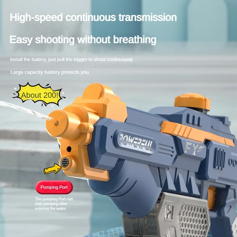 Electric Burst Water Gun for Children Automatic Absorb Water Continuous Firing Summer Outdoor Pool Fight Games Guns Toys