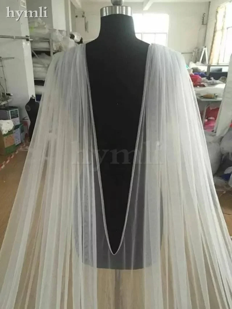 Bridal Cape Veil Wedding Veil Lace Applique Wedding Cloak 118" Long * 110" Wide bridal veil