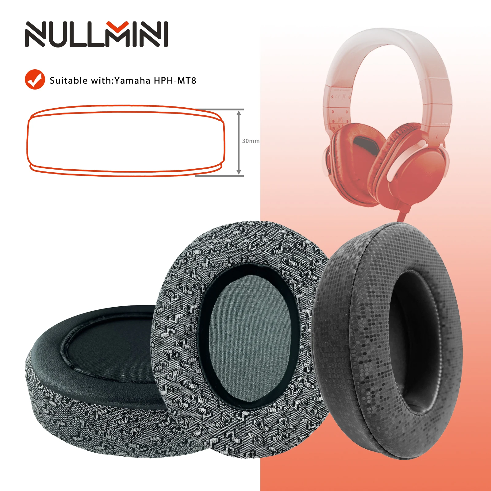 NullMiniReplacementEarpadsforYamahaHPHMT8HeadphonesEarCushion