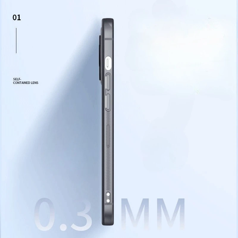 Clear Shockproof Silicone Matte Phone Case