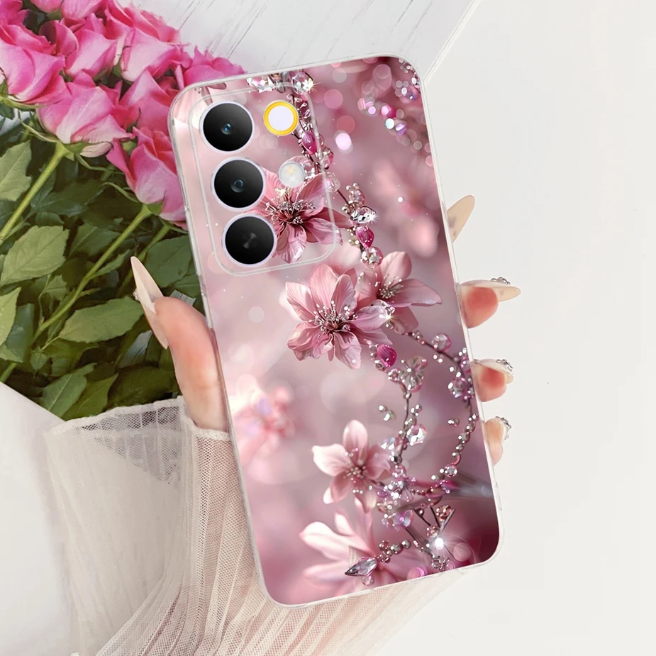 Stylish Flowers & Butterfly Painted Soft Slim Phone Case