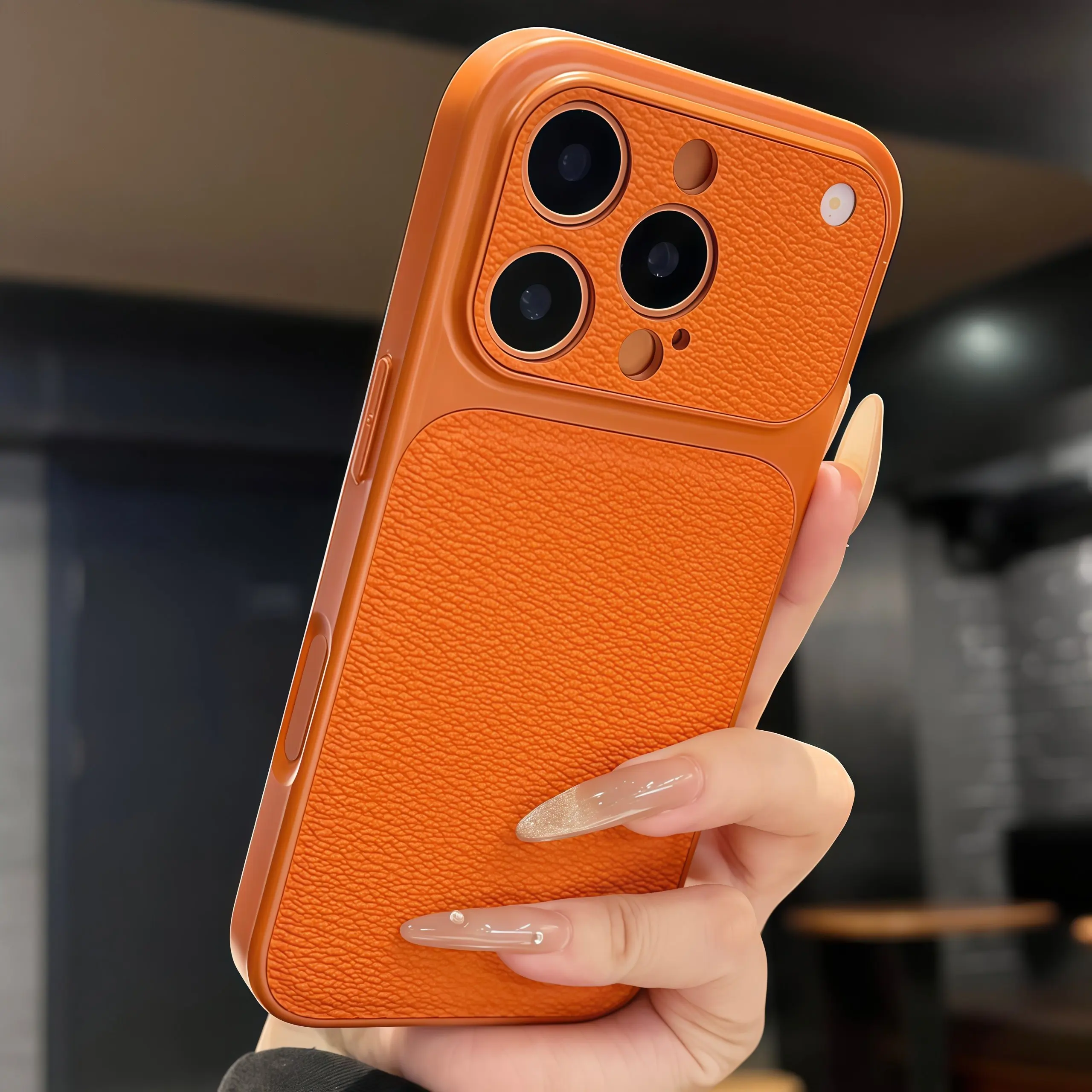 Original Matte Leather Texture Phone Case For iPhone 17 16 15 14 13 Pro Max Camera Protection Non-slip Shockproof Bumper Cover 2